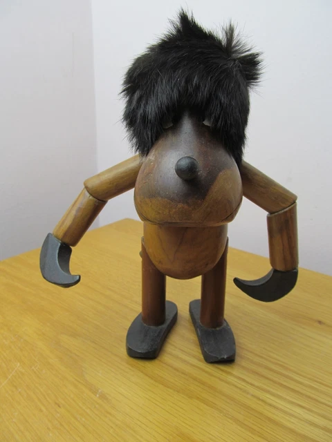 Vintage Mid Century Articulated Wooden Gorilla Monkey  Kay Bojesen Style