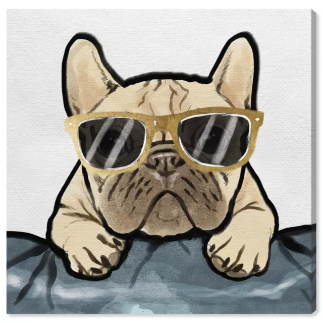 The Oliver Gal Artist Co. Animals Wall Art Canvas Prints 'Gold Glasses Nerdy ...