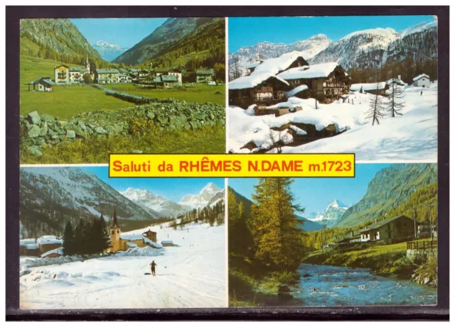 Cartolina Saluti da Rhemes Notre Dame Aosta Vedutine B1232