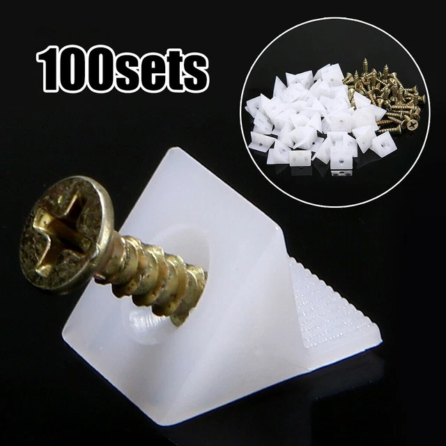 100X Meuble Coins for Réparation Et Partie Inférieure De Tiroirs Festonnage