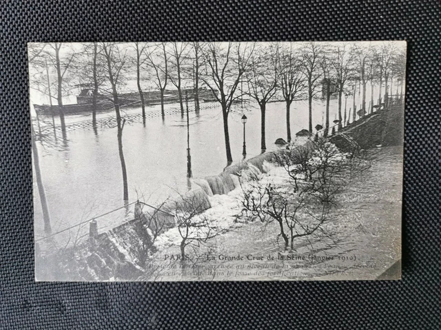 CPA 75 PARIS - La Grande Crue de la Seine - January 1910 - Porte de la Gare