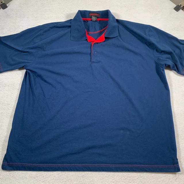 CVS Pharmacy Employee Polo Mens 2XL Blue Short Sleeve