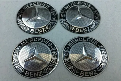 4 Stickers autocollants moyeu de jante Mercedes