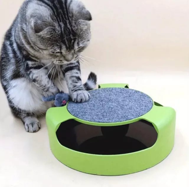 Cat Kitten Catch The Mouse Plush Moving Toy Scratching Claw Care Play Mat Toy