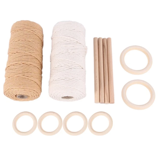 Kit de Bricolaje de Macram?? 218 Yardas de Cord??N de Algod??N de Cuerda de MaV8