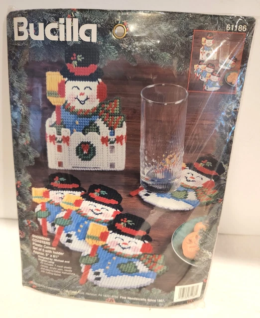 Kit de aguja de lona de plástico Bucilla de colección muñeco de nieve conjunto 61186