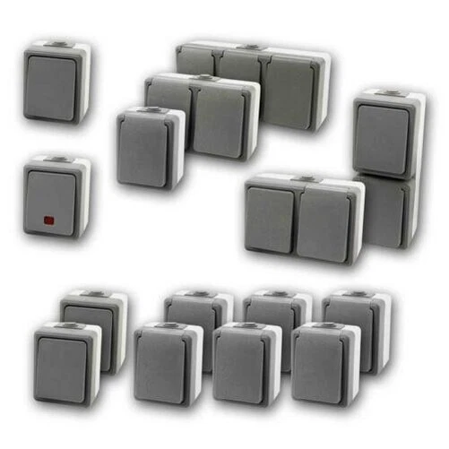 Zones Humides Commutateur de Programme " SECURE " IP44 Interrupteur & Prises 2