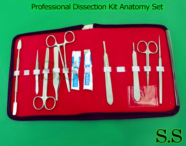 PROFESSIONAL DISSECTION KIT Anatomy Set Medical Surgical Instruments