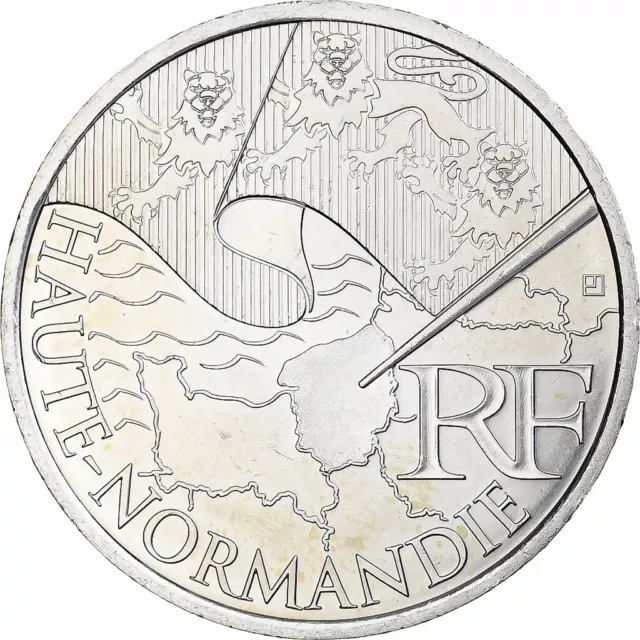 [#1280300] Frankreich, 10 Euro, Haute-Normandie, 2010, Monnaie de Paris, UNZ, Si