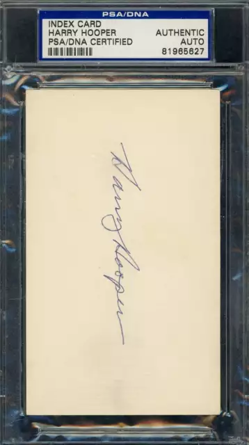 Harry Hooper PSA DNA Coa Signed 3x5 Index Card Autograph