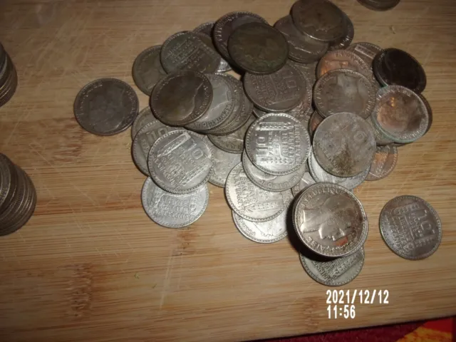 lot de 75 pièces de 10 francs Turin en argent