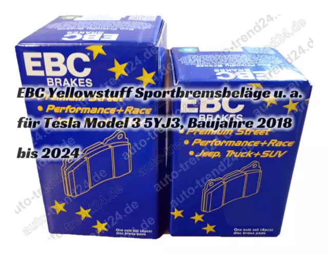 EBC Yellowstuff Sportbremsbeläge u.a.: Tesla Model 3 5YJ3, Bj. 2018-2024 3