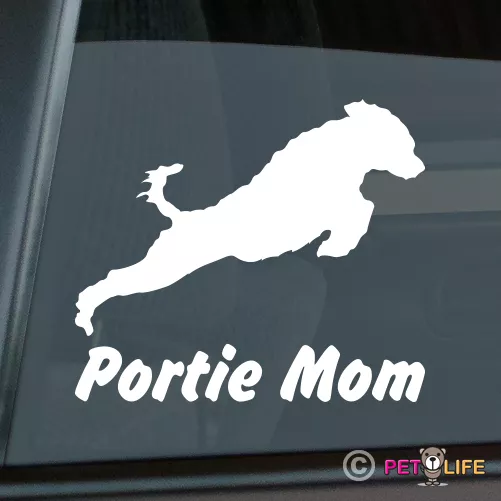 Portuguese Water Dog Mom Sticker Die Cut Vinyl - v2 portie pwd