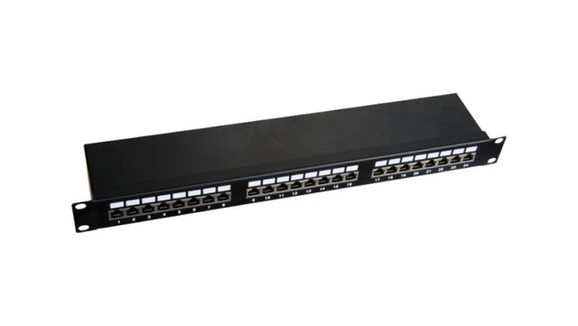 Panneau De Brassage 19" 1U - 12 Ports Keystone - Pour Rack Serveur, Câblage Réseau RJ45 - 8