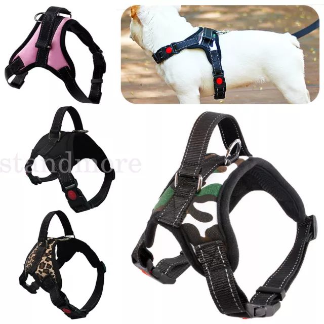 S-XL No Pull Dog Pet Harness Strong Adjustable Padded Handle Safety Puppy Vest