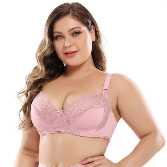 UK LADIES FULL Cup Underwired Bra Large Bust Lace Bras Plus Size