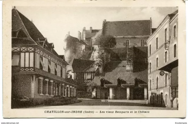 CPA - Carte postale- France - Chatillon-sur-Indre - Les Vieux Remparts