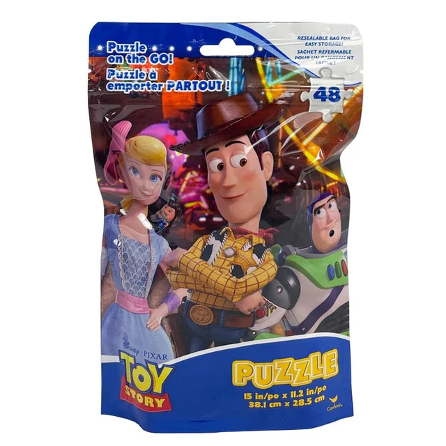 DISNEY PIXAR TOY Story Jigsaw Puzzle On The Go 48 Piece Set Resealable ...