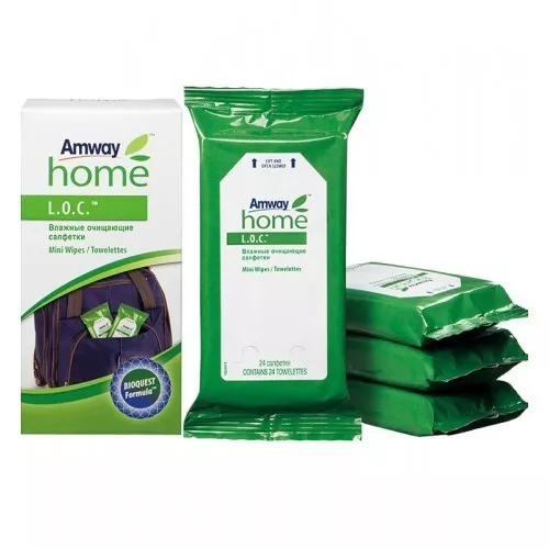 Fazzolettini Imbevuti per Pulizie LOC L.O.C. Amway Formato Confezione 4x24 Pezzi