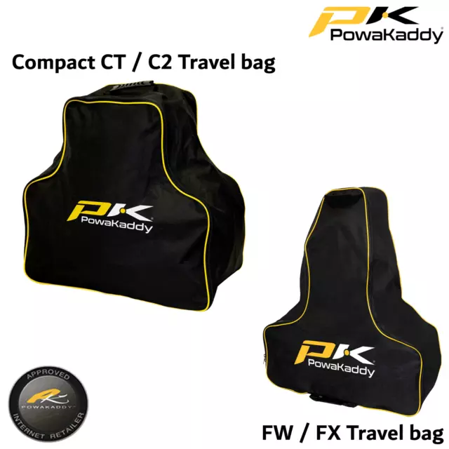 POWAKADDY TRAVEL BAG FX or CT VERSIONS *NEW* GOLF TROLLEY BOOT COVER TRAVEL BAG