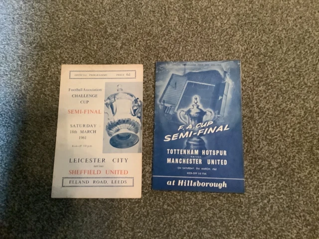 1960s fa cup semi final programmes