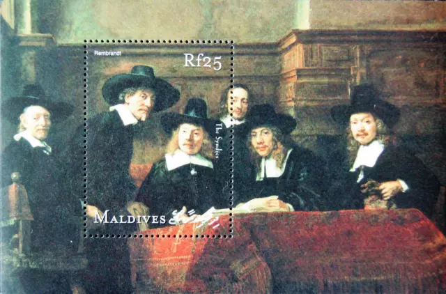 MALDIVE ISLANDS MALEDIVEN 2001 Block 486 Rijksmuseum Amsterdam Paintings Gemälde