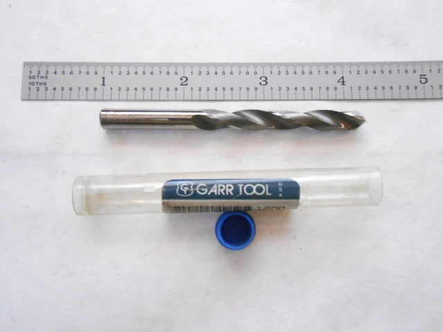 New Garr Tool Usa 5Xd Letter "F" Dia. X 2" Fl X 3-1/4" Oal Solid Carbide Drill