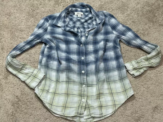 Style & Co Womens Shirt Size Small Multicolor Plaid Button Down Classic Casual