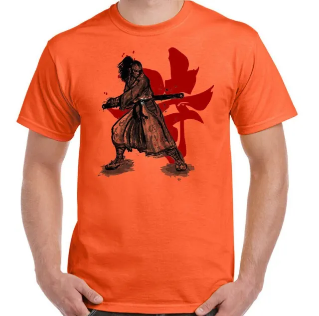 T-shirt Samurai Warrior da uomo arti marziali MMA allenamento top spada Kanta Giappone 8