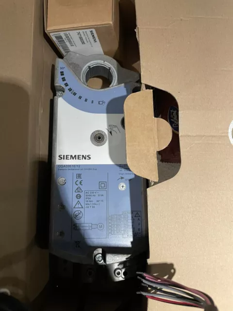 Siemens Gga 326.1E "Gga" Series Spring Return Rotary Damper Actuator 24V -New