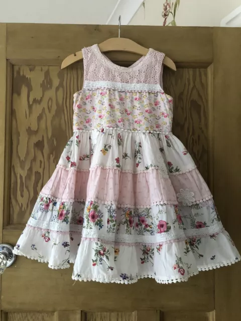 Girls Next Summer Cotton Tiered dress Age 3-4 Years