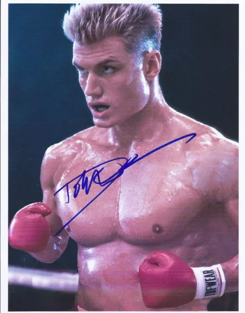 Dolph Lundgren Signed Rocky IV 8.5X11  Photo Ivan Drago Autograph