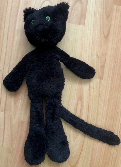 JELLYCAT CASPER BLACK Cat Soft Plush Toy Green Eyes Retired read
