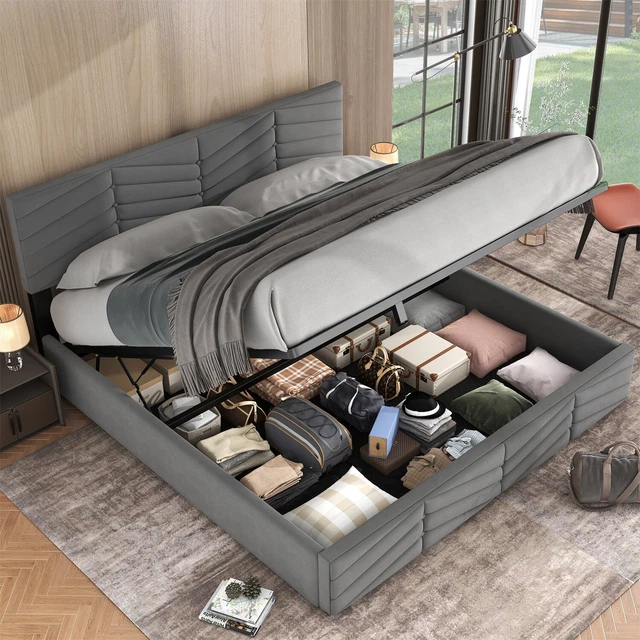 DOPPELBETT POLSTERBETT FUNKTIONSBETT Stauraumbett 180x200 cm mit ...