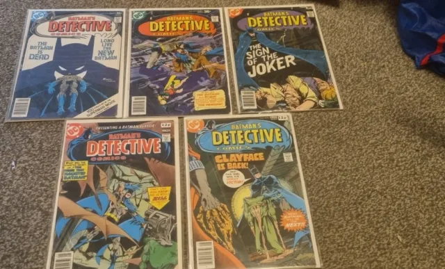 Detective Comics #472, 473, 476, 477, 478 (1977/78) Iconic Batman Lot!!! Rare!