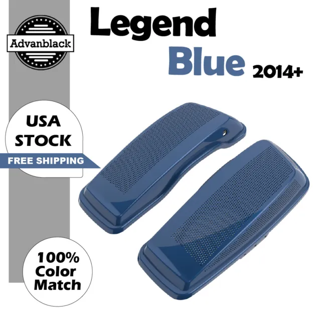 Legend Blue Dual 6x9 Saddlebag Speaker Lids Audio Cover For Harley 14+