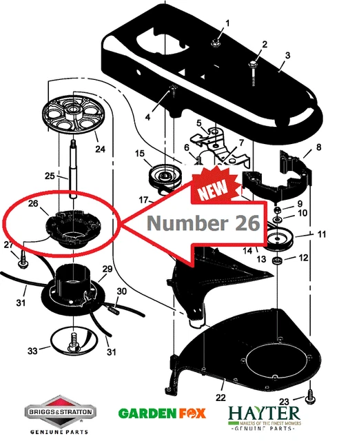 Genuine HAYTER Power Trim Wheeled Strimmer WEED WRAP UPPER CUP 740163MA 588