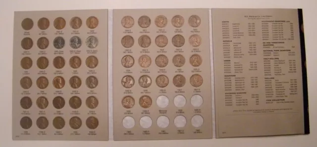 Complete Lincoln Wheat Penny Cent Collection Harris Album 1941 - 1958 P D S Set