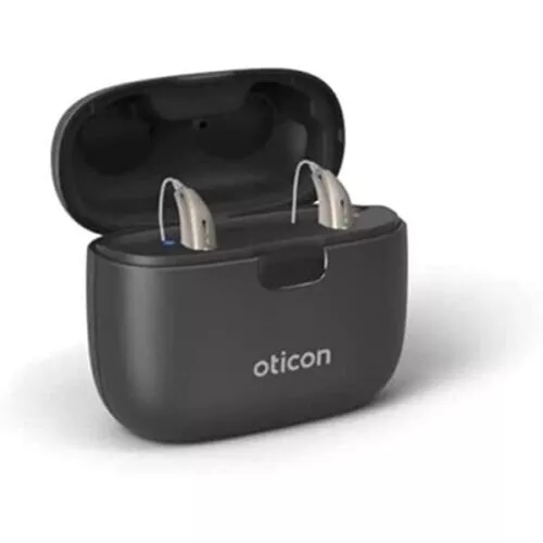 2 audífonos recargables Oticon Zircon 2 miniRITE - 48 canales + cargador premium