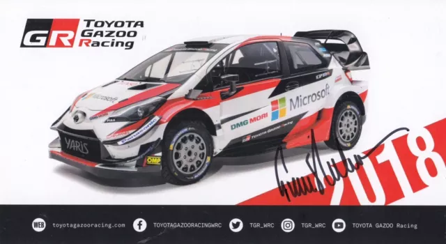 Tommi Makinen Hand Signed Mitsubishi Promo Card Rally Autograph