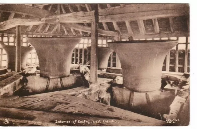 Ipswich, Suffolk - The Bells, East Bergholt Church (Tuck) B&W  Postcard