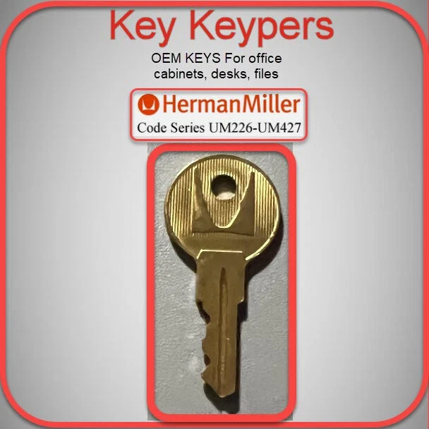 Herman Miller Keys Herman Miller File Cabinet Keys - 2 Keys Cut To Your Code For UM226-UM427 & LL226-LL425 Series Locks - Gold Steel Keys Key Cabinets