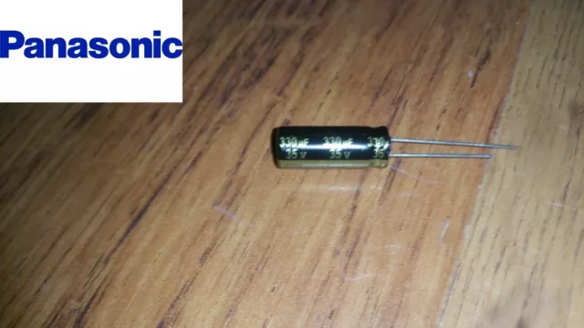 Panasonic 330uF 35V Low ESR Electrolytic Capacitor 105C EEUFM1V331L FM Series