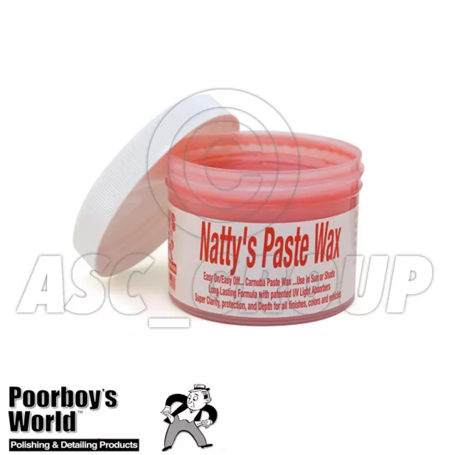 Poorboy's World de Natty Carnauba Cire Pâte Rouge 227ml Foncé Vernis Humide Look