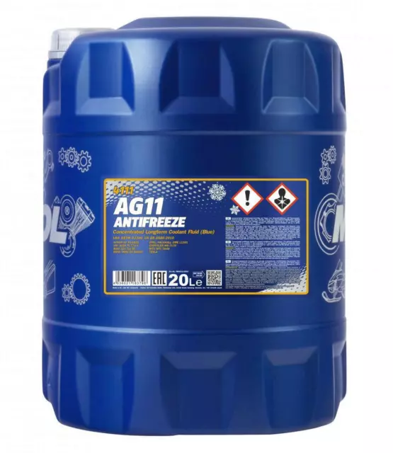 20L Mannol Kühlerfrostschutz Kühlmittel Konzentrat AG11 blau -40°C Frostschutz