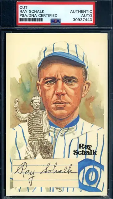 Ray Schalk PSA DNA Signed Perez Steele Cut Autograph