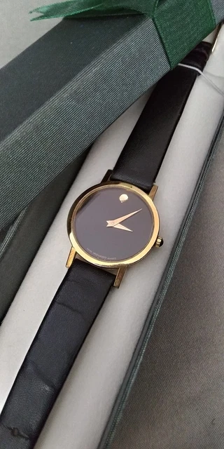 Vintage Movado Museum 87.A1.832 Quartz Watch ~ Runs, Keeps Time, New Battery!