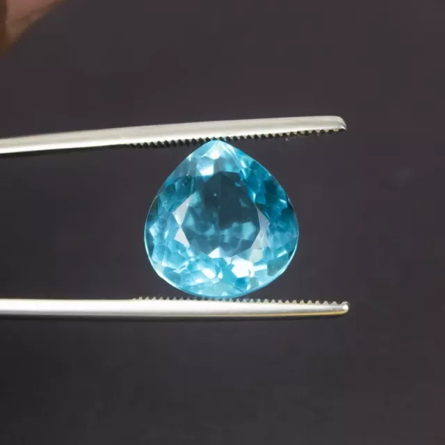 15.0 Ct Certified Natural Translucent Pear Swiss Blue Topaz Loose Gems Z-843