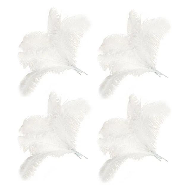 40 Pcs Natural Ostrich Feathers Wedding Party Decoration White 45-50cm L9E8