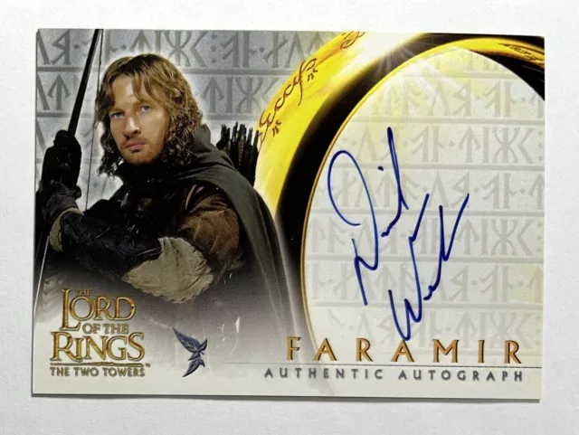 David Wenham Autograph Auto Topps The Two Towers LOTR Lord Of The Rings